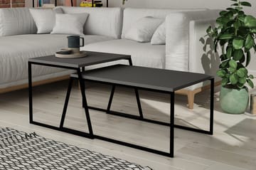 BodSjø Settbord 88 cm 2 Bord - Grå/Svart - Møbler - Bord - Avlastningsbord & sidobord - Settbord