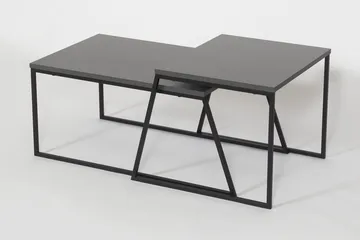 BodSjø Settbord 88 cm 2 Bord - Grå/Svart - Møbler - Bord - Avlastningsbord & sidobord - Settbord