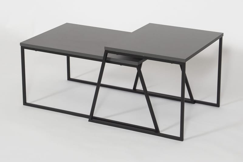 BodSjø Settbord 88 cm 2 Bord - Grå/Svart - Møbler - Bord - Avlastningsbord & sidobord - Settbord