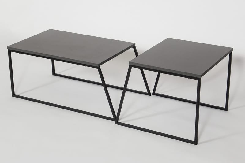 BodSjø Settbord 88 cm 2 Bord - Grå/Svart - Møbler - Bord - Avlastningsbord & sidobord - Settbord