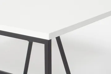 Bodsjö Rektangulært Settbord 88 cm i Metall med Steinutseende - Hvit - Møbler - Bord - Avlastningsbord & sidobord - Settbord