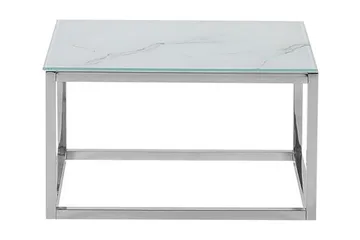 Breasa Settbord 60 cm Marmormønster - Hvit/Sølv - Møbler - Bord - Avlastningsbord & sidobord - Settbord