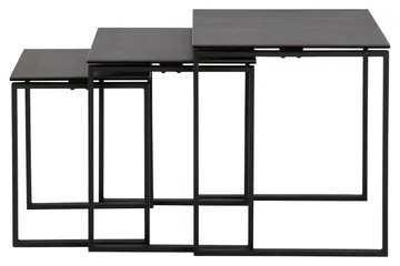 Cynthia Settbord - Sort - Møbler - Bord - Avlastningsbord & sidobord - Settbord