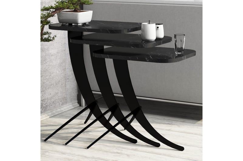 Erykah Settbord 45 cm - Svart - Møbler - Bord - Avlastningsbord & sidobord - Settbord