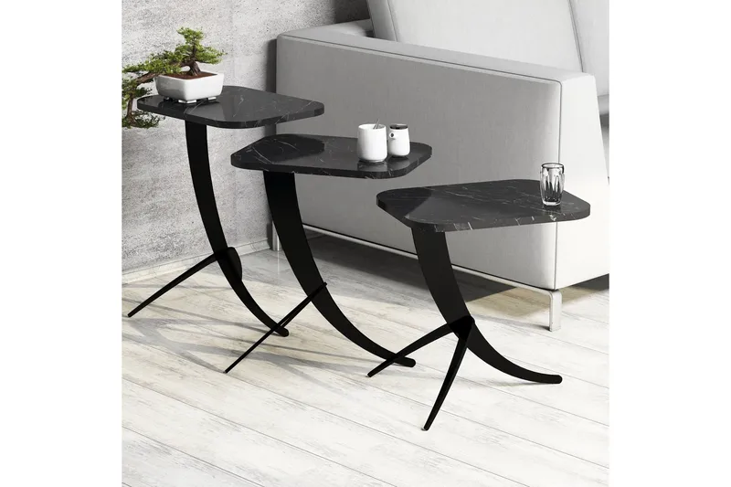 Erykah Settbord 45 cm - Svart - Møbler - Bord - Avlastningsbord & sidobord - Settbord