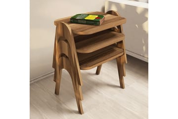 Hovdane Settbord 49 cm 3 Bord - Brun - Møbler - Bord - Avlastningsbord & sidobord - Settbord