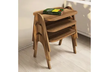 Hovdane Settbord 49 cm 3 Bord - Brun - Møbler - Bord - Avlastningsbord & sidobord - Settbord