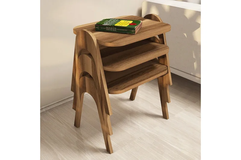 Hovdane Settbord 49 cm 3 Bord - Brun - Møbler - Bord - Avlastningsbord & sidobord - Settbord