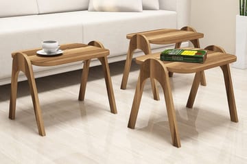 Hovdane Settbord 49 cm 3 Bord - Brun - Møbler - Bord - Avlastningsbord & sidobord - Settbord