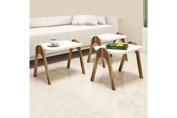 Hovdane Settbord 49 cm 3 Bord - Hvit - Møbler - Bord - Avlastningsbord & sidobord - Settbord