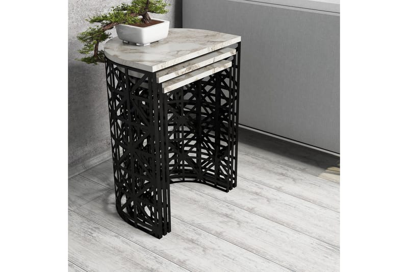 Koraleigh Settbord 46 cm - Hvit - Møbler - Bord - Avlastningsbord & sidobord - Settbord