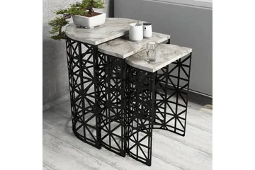 Koraleigh Settbord 46 cm - Hvit - Møbler - Bord - Avlastningsbord & sidobord - Settbord