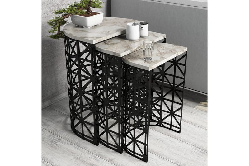 Koraleigh Settbord 46 cm - Hvit - Møbler - Bord - Avlastningsbord & sidobord - Settbord