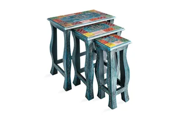 Lasarte Settbord 56 cm - Blå - Møbler - Bord - Avlastningsbord & sidobord - Settbord