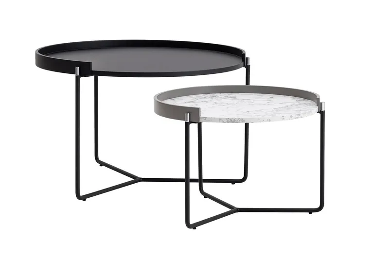 Manisha Settbord - Antrasitt - Møbler - Bord - Avlastningsbord & sidobord - Settbord