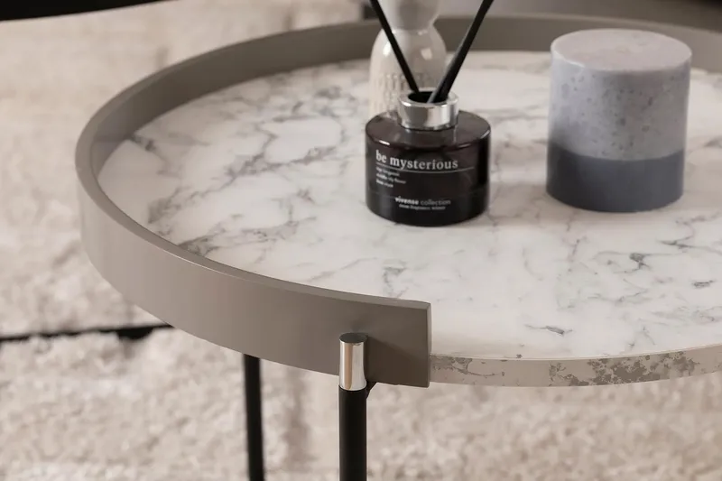 Manisha Settbord - Antrasitt - Møbler - Bord - Avlastningsbord & sidobord - Settbord