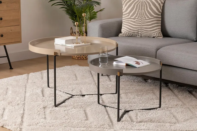 Manisha Settbord - Beige - Møbler - Bord - Avlastningsbord & sidobord - Settbord