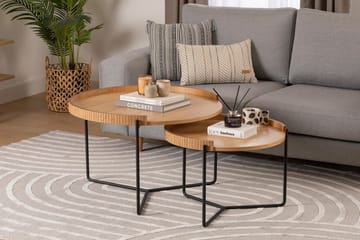 Manisha Settbord - Naturell - Møbler - Bord - Avlastningsbord & sidobord - Settbord