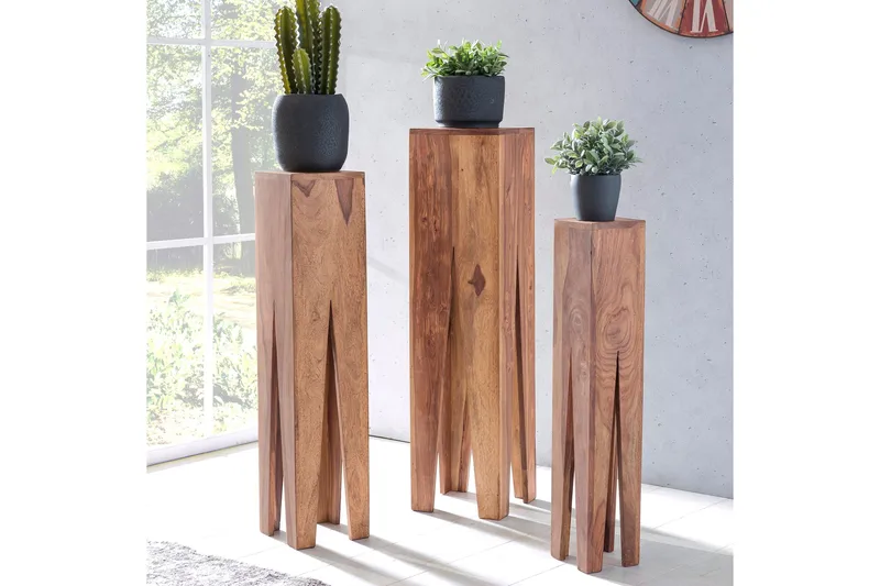 Monseratt Settbord 3-pk, Brun