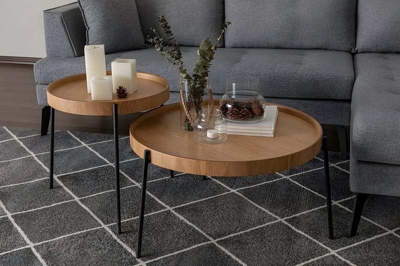 Rachida Settbord - Naturell - Møbler - Bord - Avlastningsbord & sidobord - Settbord