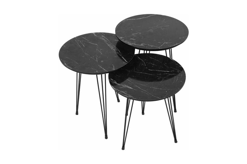 Settbord Lostetter 45 cm - Grå | Svart - Sofabord & salongbord - Settbord