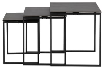 Settbord Tamara - Sort - Møbler - Bord - Avlastningsbord & sidobord - Settbord