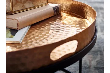 Wilhem Settbord 46 cm Rund - Gull - Møbler - Bord - Avlastningsbord & sidobord - Settbord