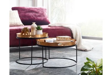 Wilhem Settbord 46 cm Rund - Gull - Møbler - Bord - Avlastningsbord & sidobord - Settbord