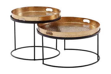 Wilhem Settbord 46 cm Rund - Gull - Møbler - Bord - Avlastningsbord & sidobord - Settbord