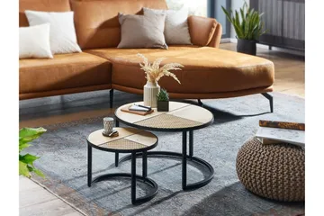 Willowdale Settbord 60 cm Rundt - Brun/Svart - Møbler - Bord - Avlastningsbord & sidobord - Settbord