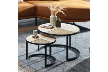 Willowdale Settbord 60 cm Rundt - Brun/Svart - Møbler - Bord - Avlastningsbord & sidobord - Settbord