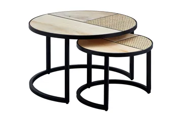 Willowdale Settbord 60 cm Rundt - Brun/Svart - Møbler - Bord - Avlastningsbord & sidobord - Settbord