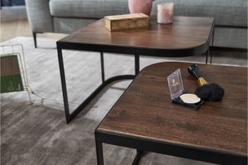 Willowdale Settbord 60 cm - Teak/Svart - Møbler - Bord - Avlastningsbord & sidobord - Settbord