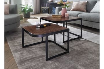 Willowdale Settbord 60 cm - Teak/Svart - Møbler - Bord - Avlastningsbord & sidobord - Settbord
