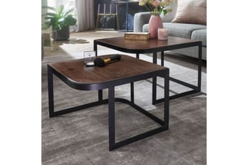 Willowdale Settbord 60 cm - Teak/Svart - Møbler - Bord - Avlastningsbord & sidobord - Settbord