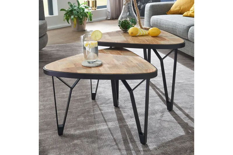 Willowdale Settbord 60 cm Trekantet - Brun / Svart - Møbler - Bord - Avlastningsbord & sidobord - Settbord