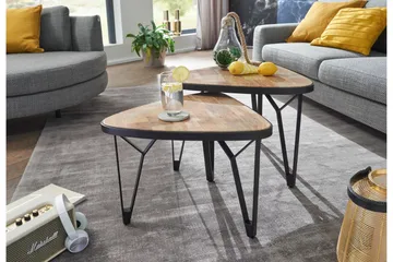 Willowdale Settbord 60 cm Trekantet - Brun / Svart - Møbler - Bord - Avlastningsbord & sidobord - Settbord