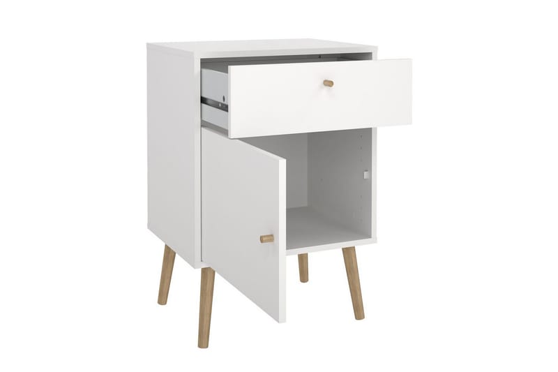 Shinta Nattbord 50 cm - Hvit - Møbler - Bord - Avlastningsbord & sidobord - Sengebord & nattbord