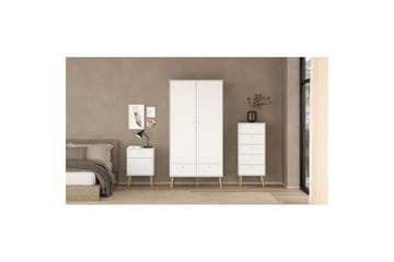 Shinta Nattbord 50 cm - Hvit - Møbler - Bord - Avlastningsbord & sidobord - Sengebord & nattbord
