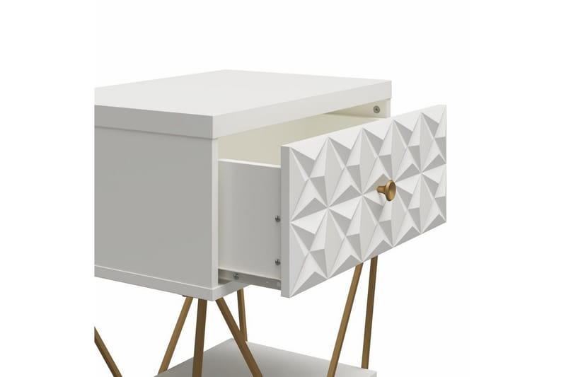 Side-/endebord Blair Krem - Krem - Møbler - Bord - Avlastningsbord & sidobord - Lampebord & sidebord