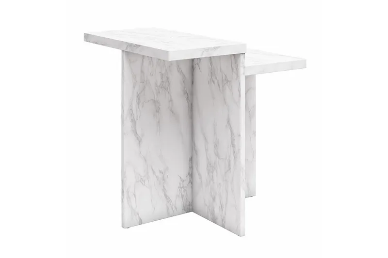 Side-/endebord Brielle Hvit marmor - Hvit marmor - Møbler - Bord - Avlastningsbord & sidobord - Lampebord & sidebord