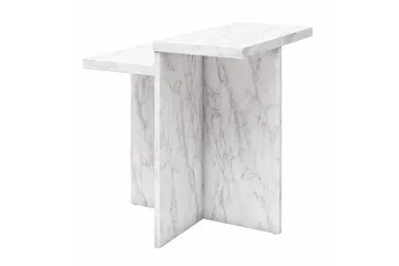 Side-/endebord Brielle Hvit marmor - Hvit marmor - Møbler - Bord - Avlastningsbord & sidobord - Lampebord & sidebord