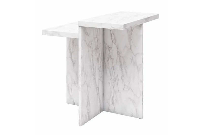 Side-/endebord Brielle Hvit marmor - Hvit marmor - Møbler - Bord - Avlastningsbord & sidobord - Lampebord & sidebord