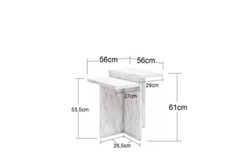 Side-/endebord Brielle Svart marmor - Svart marmor - Møbler - Bord - Avlastningsbord & sidobord - Lampebord & sidebord