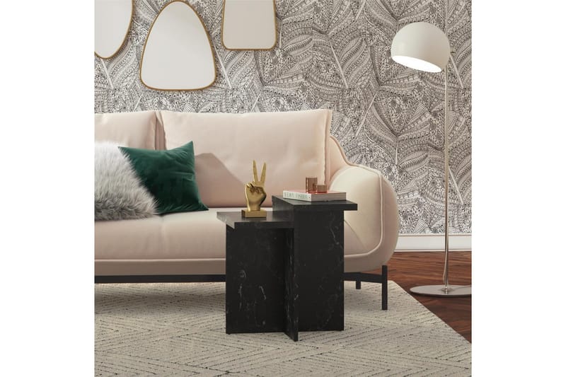 Side-/endebord Brielle Svart marmor - Svart marmor - Møbler - Bord - Avlastningsbord & sidobord - Lampebord & sidebord