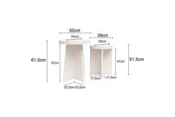 Side-/endebord Liam Sett - Møbler - Bord - Avlastningsbord & sidobord - Lampebord & sidebord