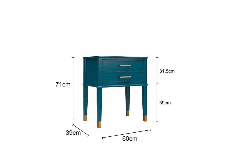 Side-/endebord Westerleigh Duegrå - Duegrå - Møbler - Bord - Avlastningsbord & sidobord - Brettbord og småbord