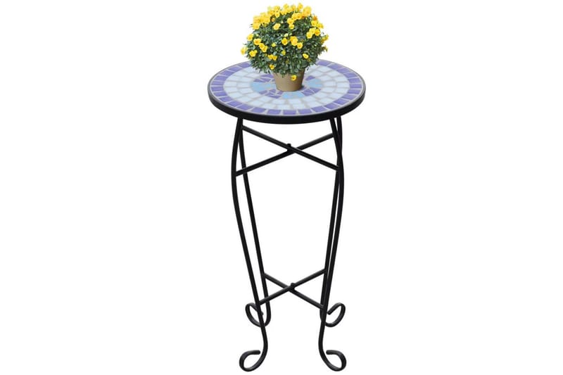 Side-/plantebord mosaikk blå hvit - Blå - Lampebord & sidebord - Brettbord og småbord