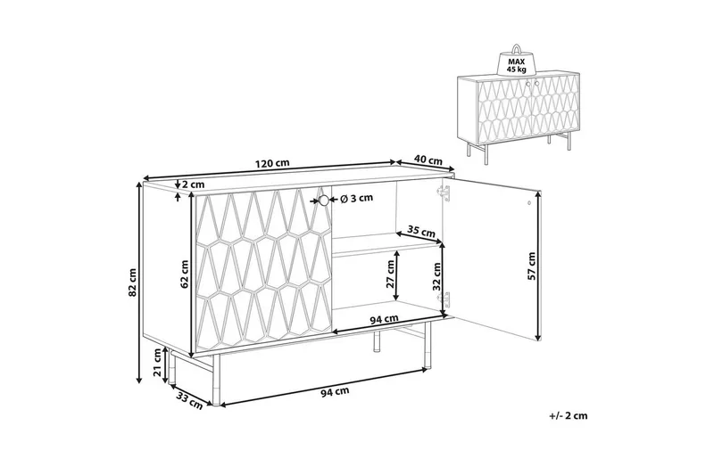 Sidebord Adante - Møbler - Bord - Avlastningsbord & sidobord - Lampebord & sidebord