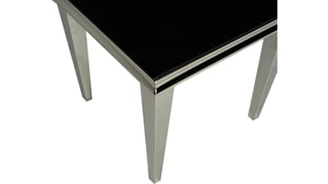 Sidebord Andvik 60x60x57 cm - Svart glass - Møbler - Bord - Avlastningsbord & sidobord - Brettbord og småbord